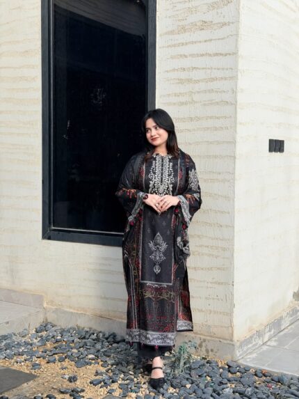 Noir Bloom Printed Suit