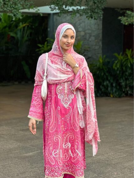 Blush blossom pakistani lawn